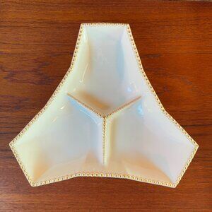 RARE Nymphenburg white and gold porcelain Perl trillium serving tray